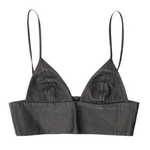 T by Alexander Wang Leather Bralette crop top
